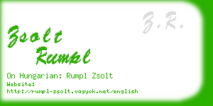 zsolt rumpl business card